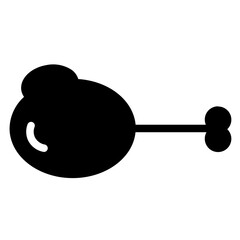Chicken Meat Food Glyph Icon