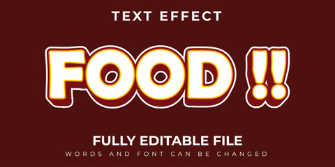 Food Text Effect Design With Maroon Background