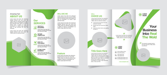 Trifold Brochure Template Design with Vector File