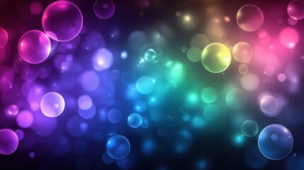 Colorful bubbles floating in a gradient, background for fantasy or whimsical abstract, use for design