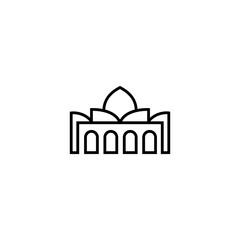 mosque logo with minimalist linear design