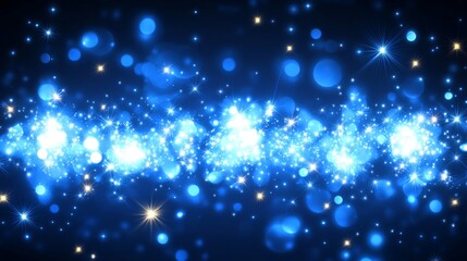 Fototapeta premium Stunning Blue Sparkling Lights Background