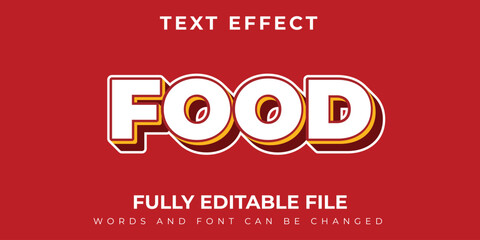 Food Simple Text Effect With Maroon Background
