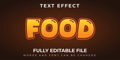 Food Text Effect With Brown Background