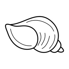 Seashell Outline Illustration