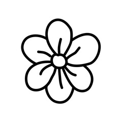 Scribble Style Jasmine Flowers