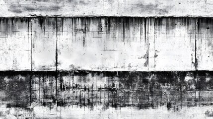 Obraz premium Gray textured concrete wall surface with horizontal lines.