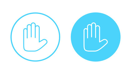 Hand icon vector. hand sign and symbol. palm