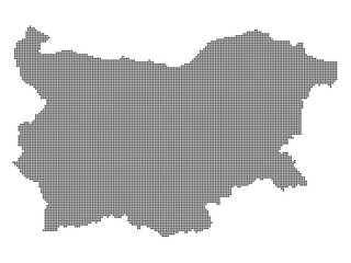 Dotted map of Bulgaria Large