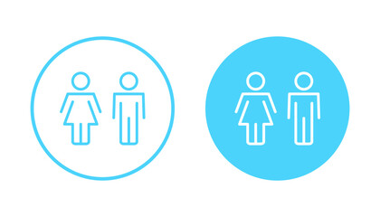 Man and woman icon vector. male and female sign and symbol. Girls and boys