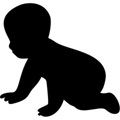 Baby, toddler, newborn, small kids, silhouette
