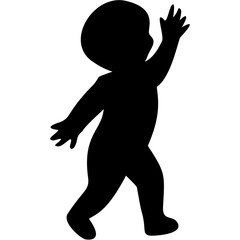 Baby, toddler, newborn, small kids, silhouette
