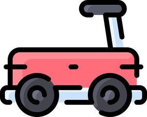 cart illustration on a white background     