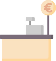 cashier machine illustration on a white background    