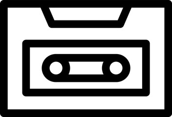 cassette illustration on a white background    