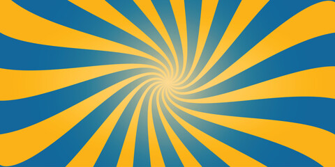 Blue And Yellow Spiral Gradation Background
