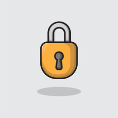 Vector illustration of a digital padlock symbolizing cybersecurity and data protection Featuring a modern lock design internet security privacy protection encryption and digital safety themes Scalable