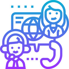 customer service illustration on a white background     