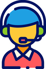 customer service agent illustration on a white background    