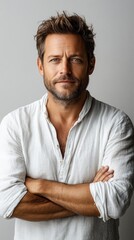 Portrait of a Confident Man with Crossed Arms