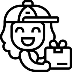 delivery illustration on a white background     
