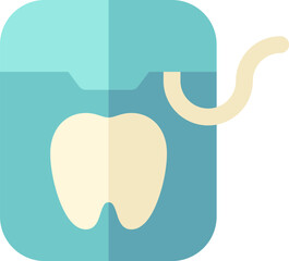 dental floss illustration on a white background     