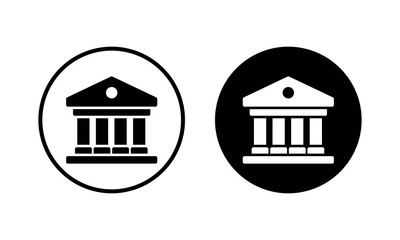 Bank icon vector illustration. Bank sign and symbol, museum, university