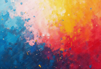 Textured vibrant oil paint surface with palette knife effects