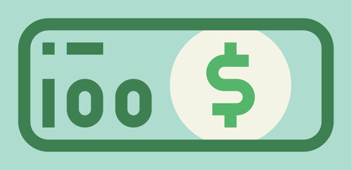 dollar illustration on a white background    