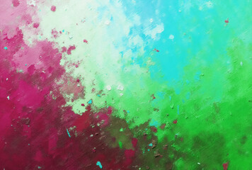 Textured vibrant oil paint surface with palette knife effects
