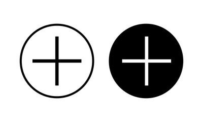 Obraz premium Plus Icon vector illustration. Add plus sign and symbol