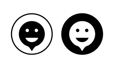smile icon vector illustration. smile emoticon icon. feedback sign and symbol