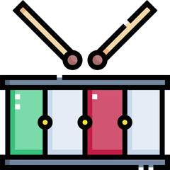 drum illustration on a white background  