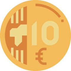 euro illustration on a white background   