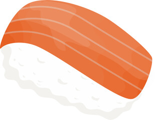 Hand drawn japanese food sushi vector