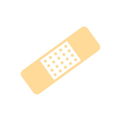 First aid bandage on a plain background ready for use in medical situations or home care needs