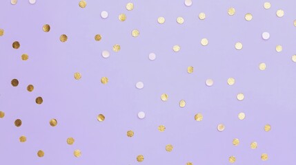 Soft purple gradient backdrop with delicate scattered gold dots, clean and minimal for presentation backgrounds