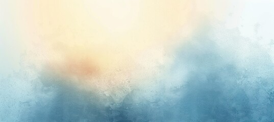 Obraz premium Abstract soft gradient texture with warm beige and cool blue tones blending into each other, creating a calm and serene atmosphere with a smooth and slightly grainy surface