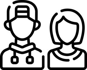 friends illustration on a white background   