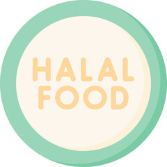 halal illustration on a white background     