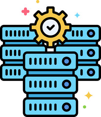 hosting services illustration on a white background     