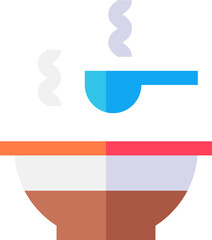 hot soup illustration on a white background     