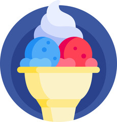 ice cream illustration on a white background     