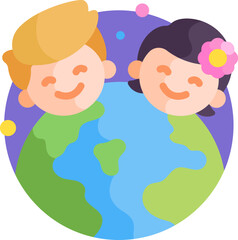 international childrens day illustration on a white background     