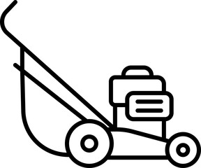 lawn mower illustration on a white background     