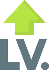 level up illustration on a white background   