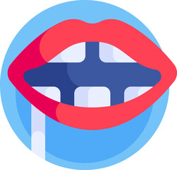 lips illustration on a white background     