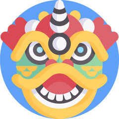 lion illustration on a white background     