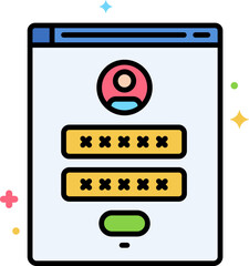 login illustration on a white background     