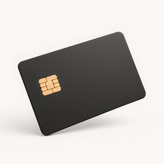 Minimalist credit card on white background — symbolic 3D icon of digital finance and modern transactions